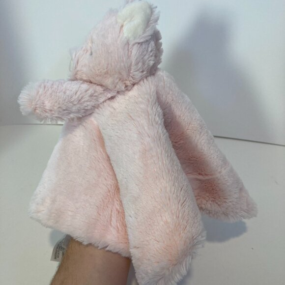Kellytoy Pig Pink Cream Lovey Security Blanket Baby Plush Toy Rattle - Picture 3 of 9